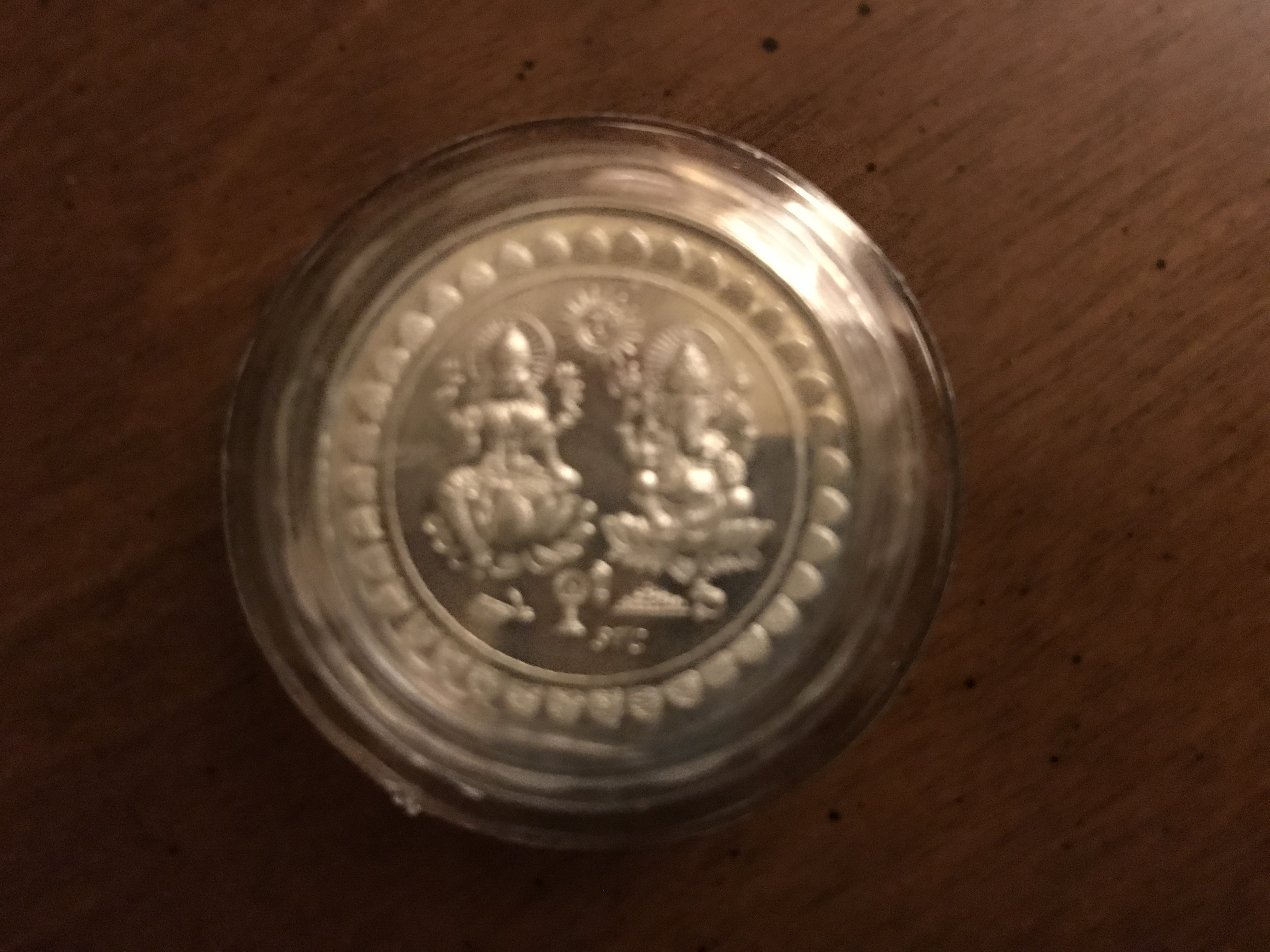 Silver Coin Laxmi Ganesha